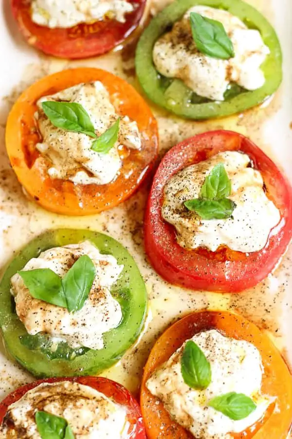 Salade tomates mozzarella caprese