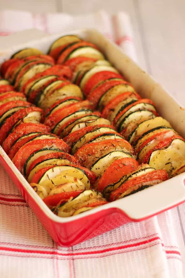 Tian de légumes à la mozzarella