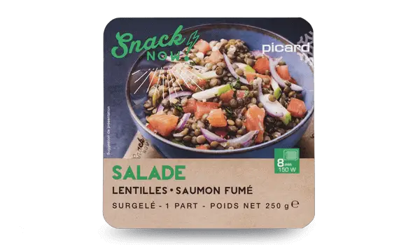 Salade de lentilles et saumon fumé Picard