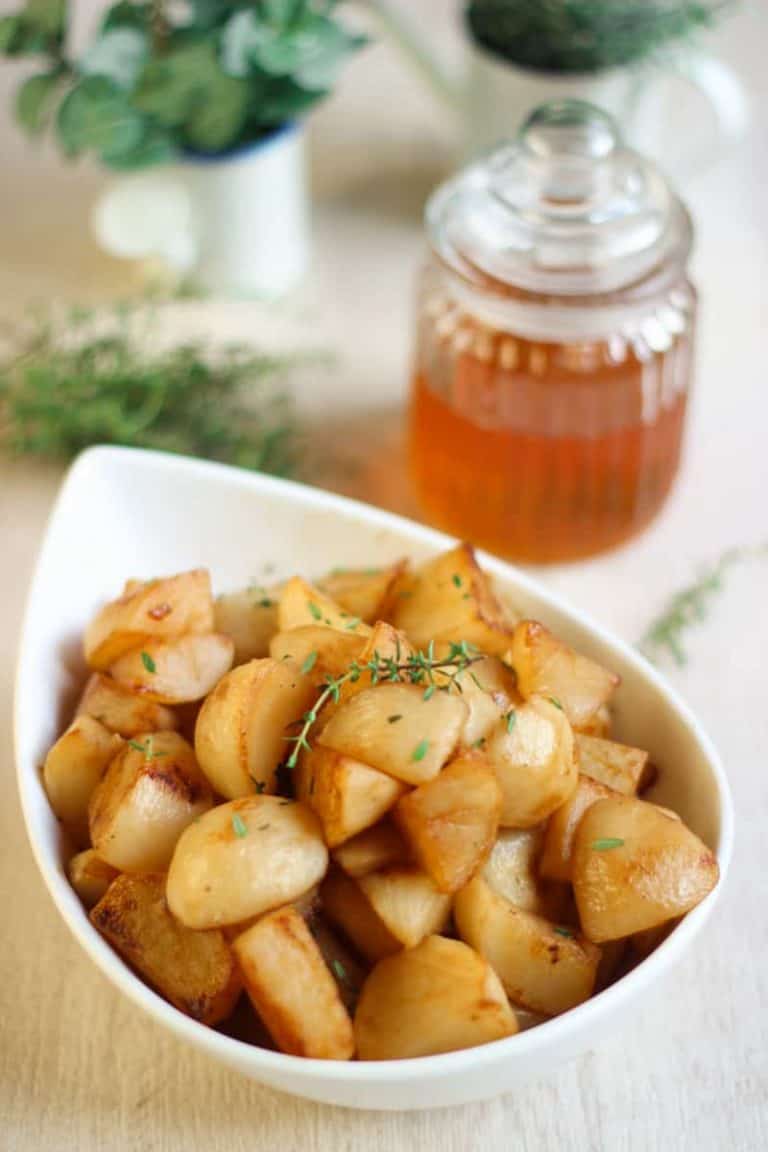 Recette navets au miel et au thym