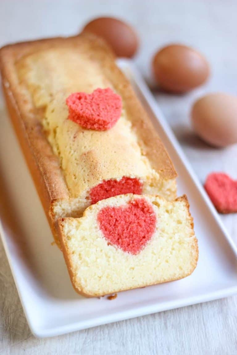 Recette cake surprise coeur à l'intérieur