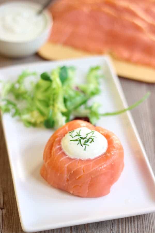 Dômes de saumon au fromage frais