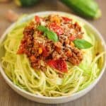 Spaghetti de courgettes à la bolognaise