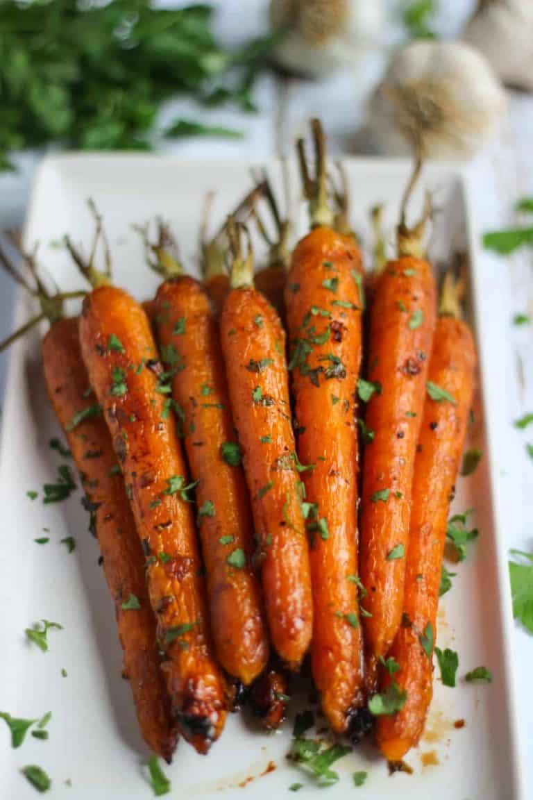 Carottes rôties ail et persil