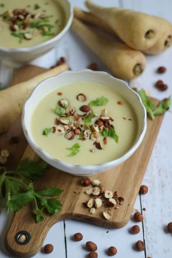 velouté de panais aux noisettes
