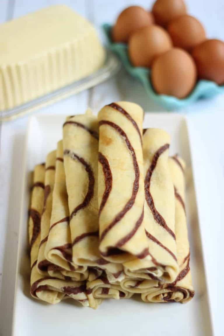 Recette crêpes tourbillon bicolores