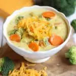Recette soupe de brocoli au cheddar