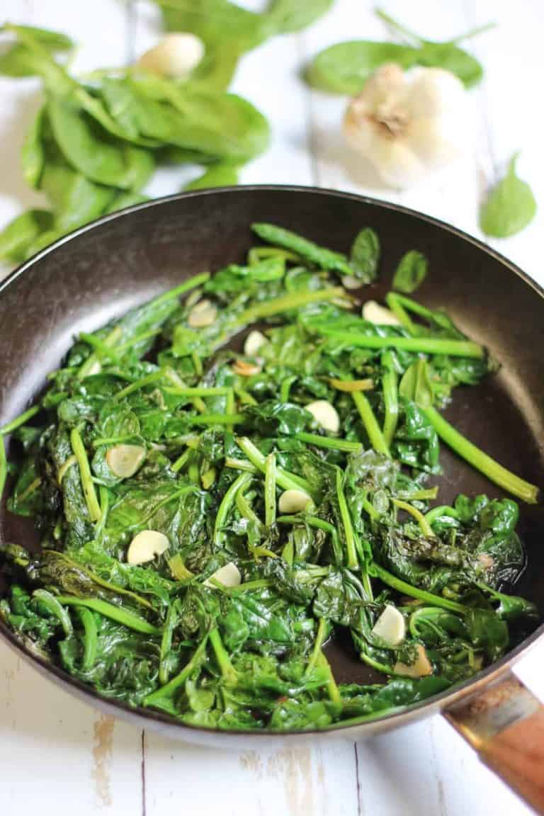 Recette épinards sautés à l'ail